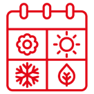 Weather icons on calendar design