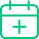 Calendar icon with plus sign